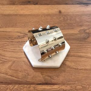 Spiked Gold Cuff Bracelet